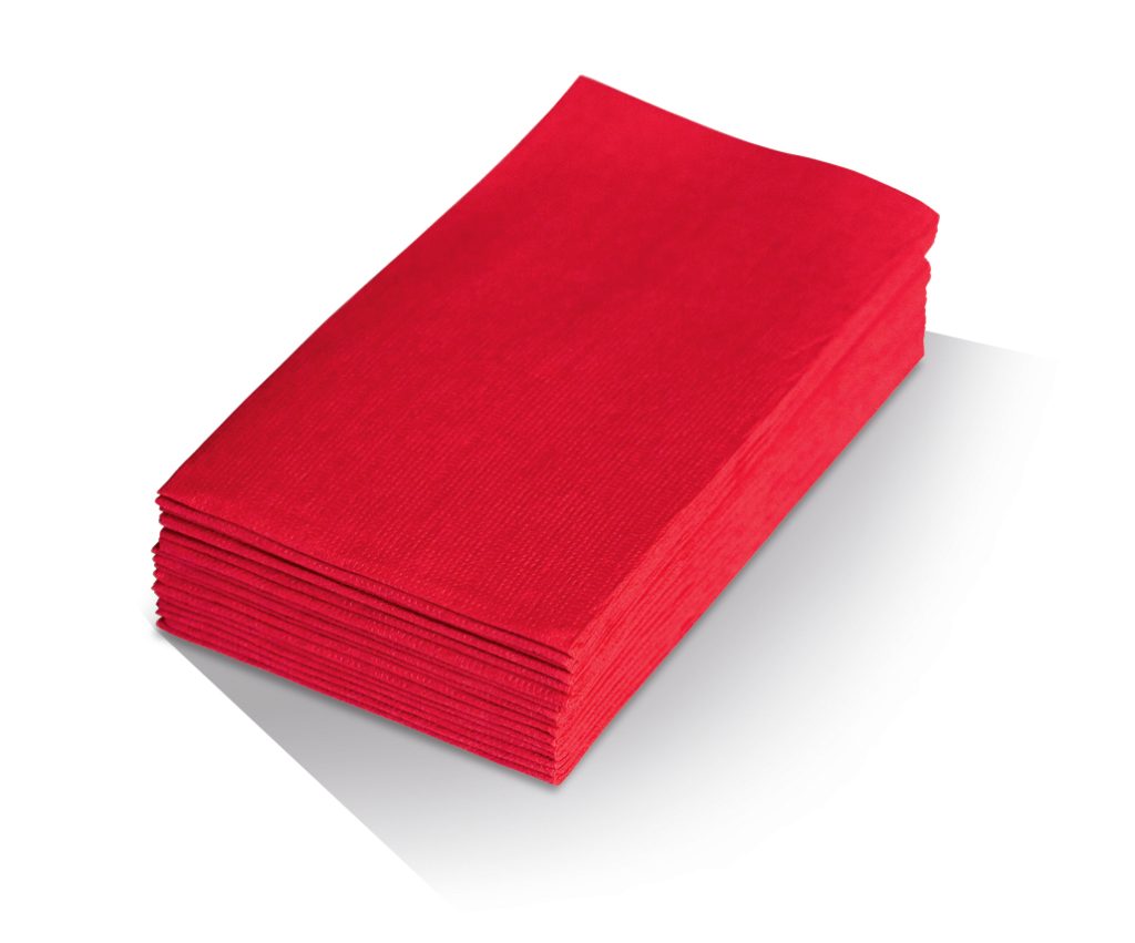 [RN40Q] Red Quilted 2ply Dinner Napkin -1/8 GT fold 1000pc/ctn
