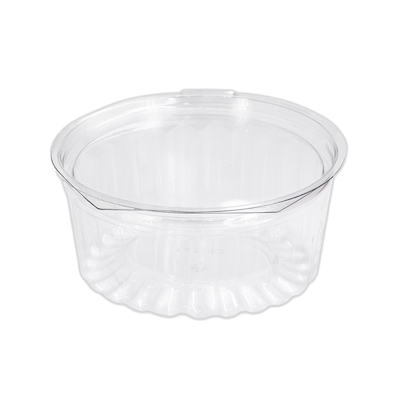 [SB12FLBP] 12oz Clear ShoBowl with Flat Hinged Lid