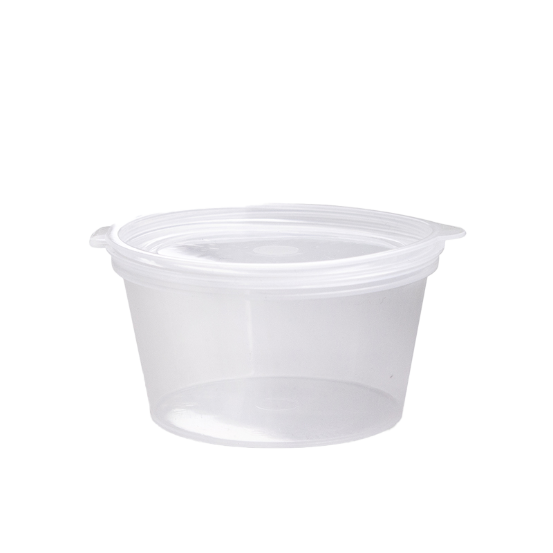[SC050] 50ML PP SAUCE CUP WITH HINGED LID