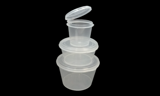 [SC4-Sets] 4oz Sauce Cup Hinged Lid 1000s