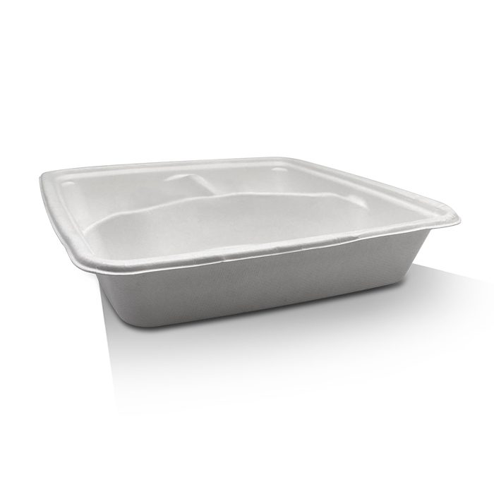 [STT93] Square Takeaway Tray 9" 3 Compartment 200pc/ctn