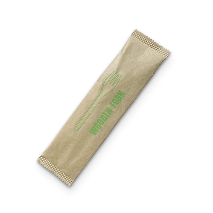 [W-FN] Wooden Fork Napkin Set 400set/ctn
