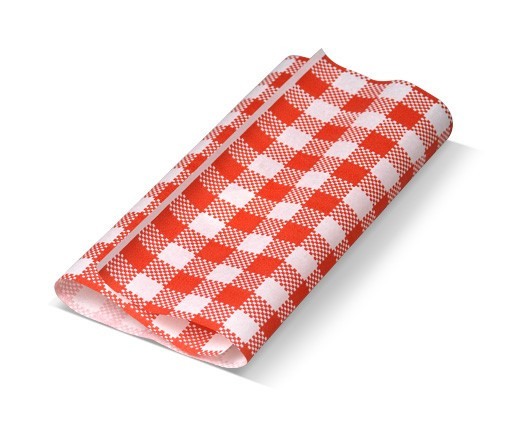 [GPGRED(Pack)] #Greaseproof Paper Gingham Red 190 x 300mm - 200/ream (copy)