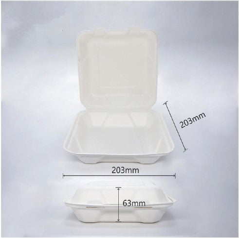 [BSC-DB8] BioBox Sugarcane 8" Dinner Box
Clamshell 200 pcs/carton