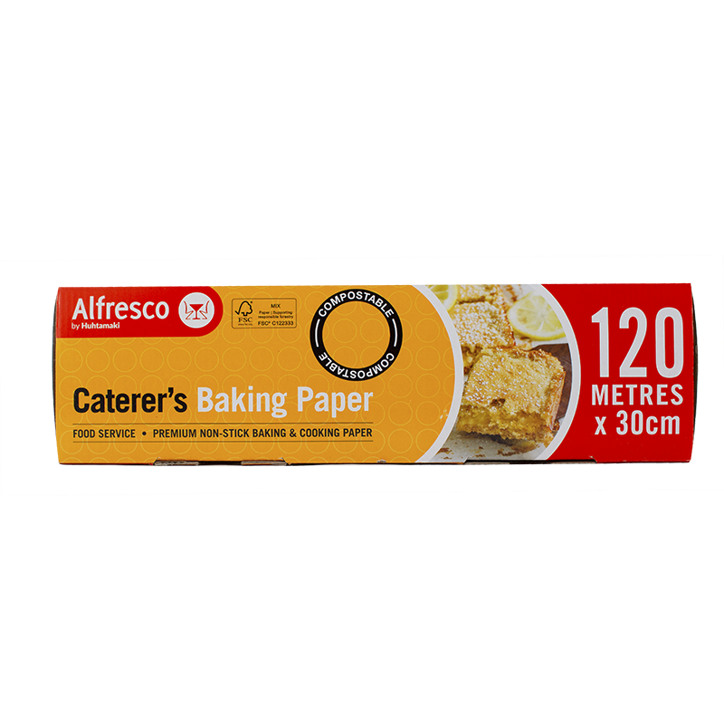 [ABP30-F] ALFRESCO CATERERS FSC MIX BAKING PAPER 120M X 30CM