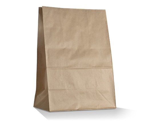 [BKP390-F] # 16 BROWN SOS B/BOTTOM PAPER BAGS FSC MIX CREDIT