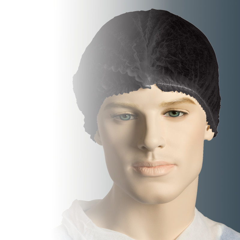 [BNR21284] Bastion - Polypropylene Crimped Beret, 21" Black - Carton/1000