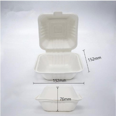 [BSC-07-BB6L] Sugarcane Burger Box 550ml