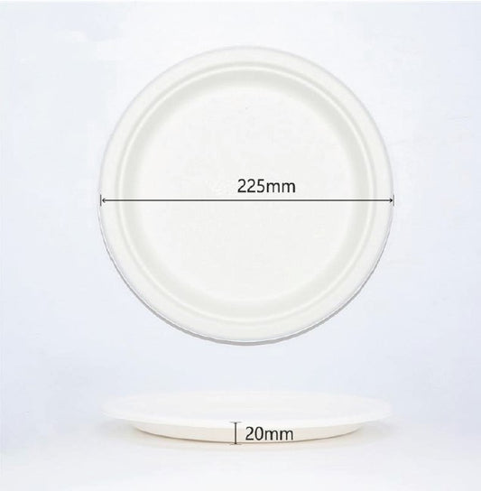 [BSC-P9W-PF] BioBox 9" Sugarcane Round Plate, 50pcs
x10