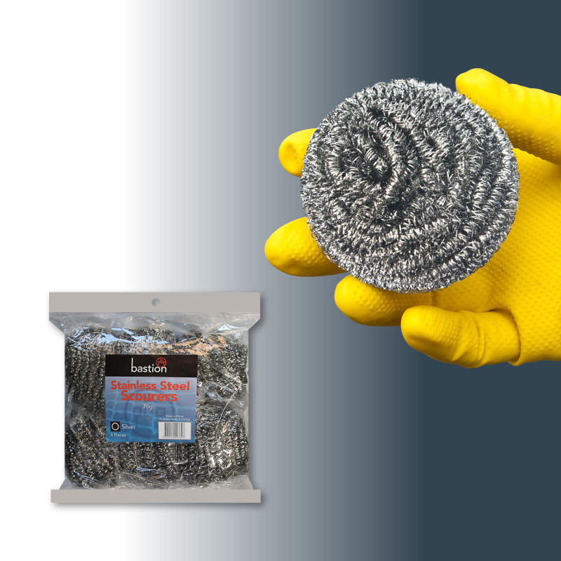 [BSSS502] Bastion - Stainless Steel Scourer - 50
gram - Carton/48 - 8 Bags/6