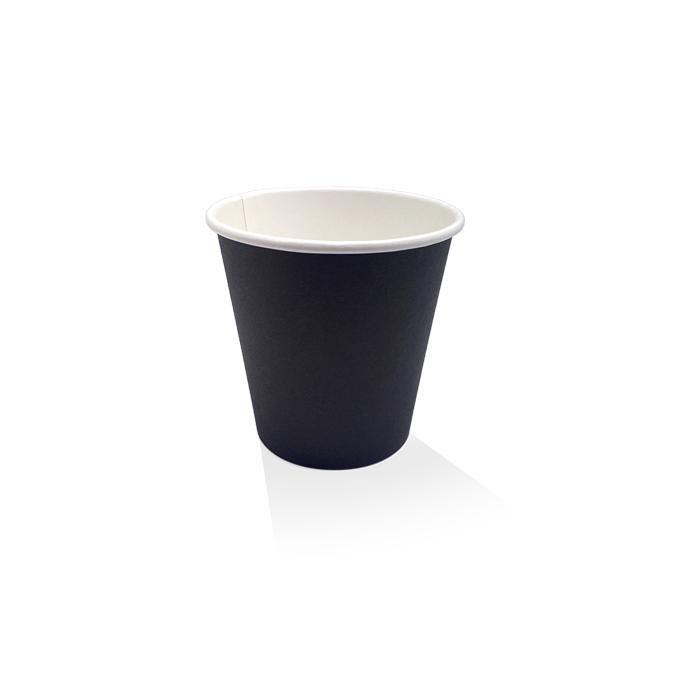 [BSW8S90] *8oz PE Coated black SW cup/One -Lid - Fits - All 1000pc/ctn