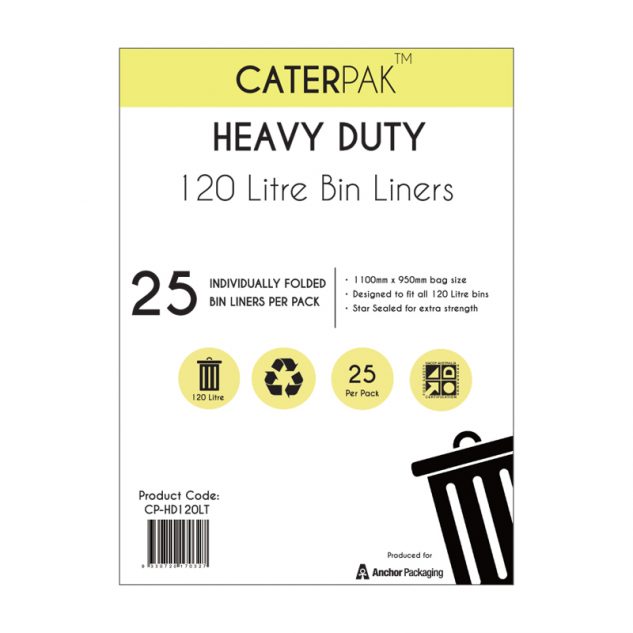 [CP-BLHD120-1] CaterPak Heavy Duty Bin Liner 120L