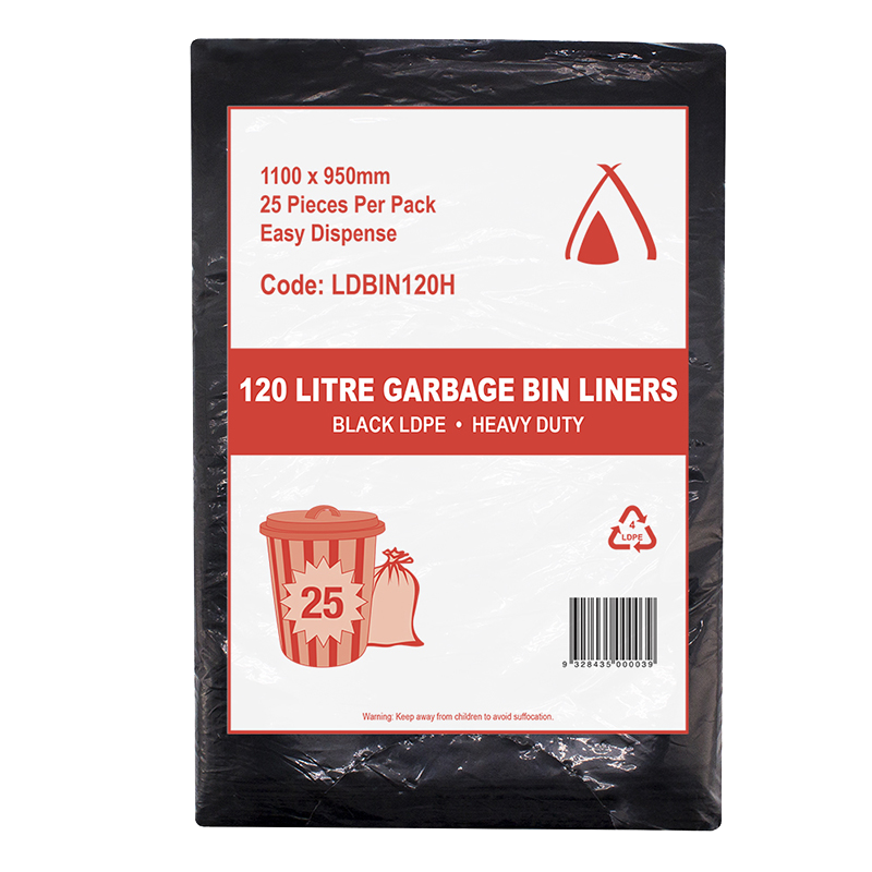 [LDBIN120H] 120 LTR LD H/Duty BLK B/Liner 1100x950MM 100/ctn
