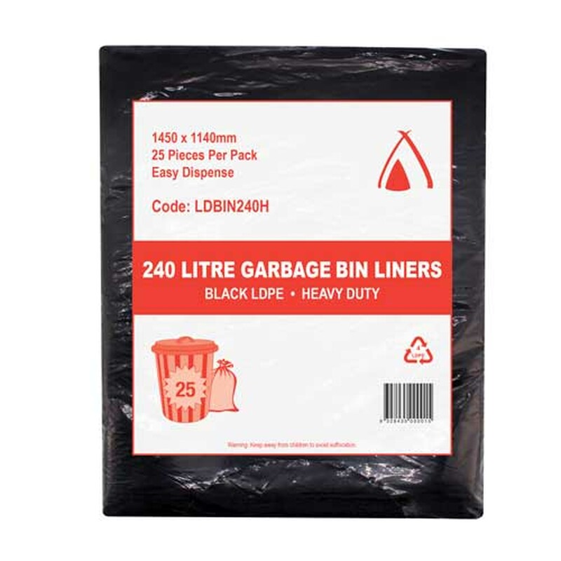 [LDBIN240H] 240 LTR H/DUTY BLACK B/LINER 1450X1140MM
