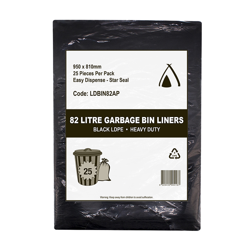 [GB-1182-XHD] 82 LTR Extra H/DUTY LD BLACK B/LINER 950X810MM