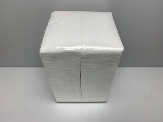 [NKL-881SQ-W] 1Ply Napkins Lunch White 1/4  6x500