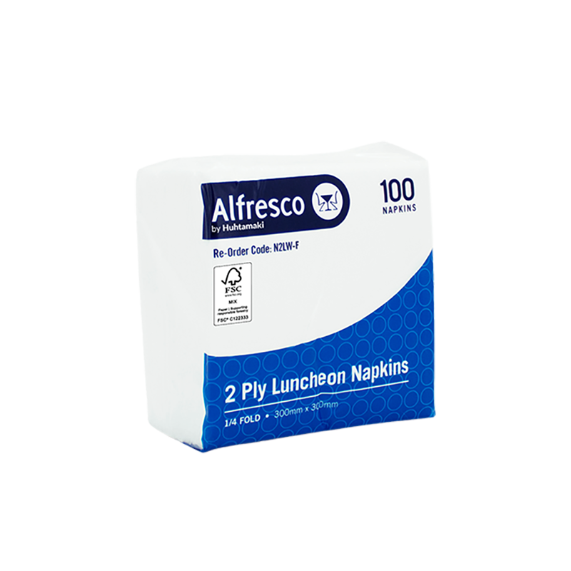 [NL2PW] 2ply white luncheon 1/4
 fold napkin(FSC mix)