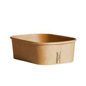 [PRC650KPP] 650ml Paperway Kraft PP
 Rectangular Container